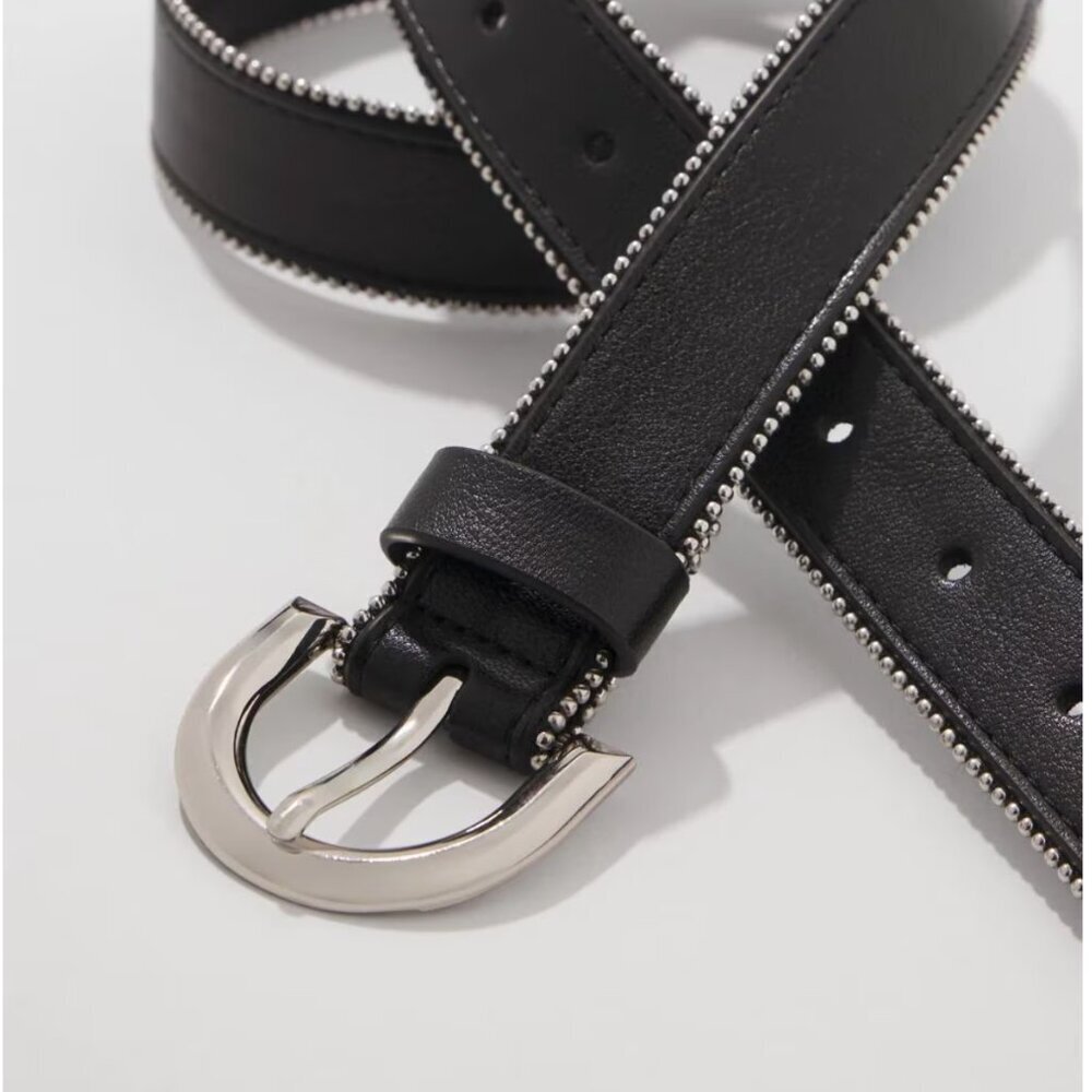 White House Black Market Ball Chain Trimmed Belt S NWT